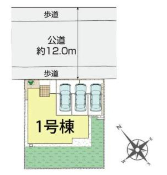 平塚市岡崎2期　新築戸建　全1棟1号棟の区画図