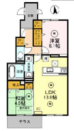 グランチュイールB棟の間取り