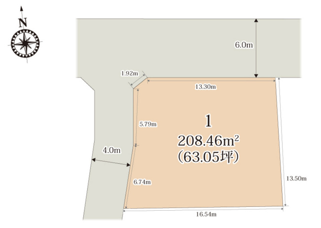 【土地図】 | 深谷市寿町第2期　クライン　売地　全1区画　1号地
