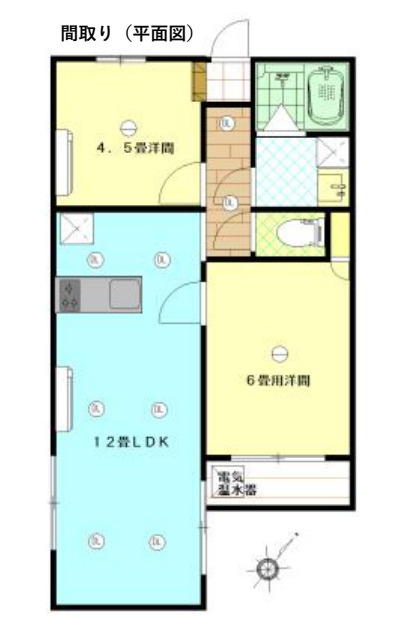 第3アゼリアハイツの間取り|【第3アゼリアハイツ】・2LDK・専有面積44.04m2・バルコニー面積2.5m2