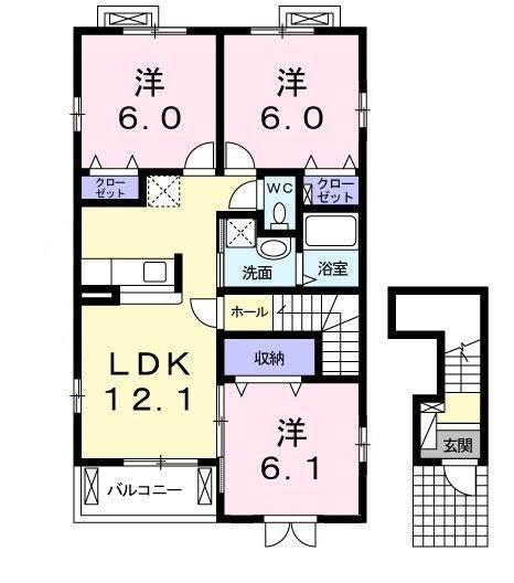 グラース・カルムD棟の間取り