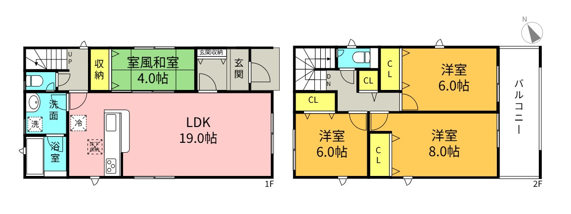 碧南市宮町第5　新築戸建＜4号棟＞の間取り|4LDK
