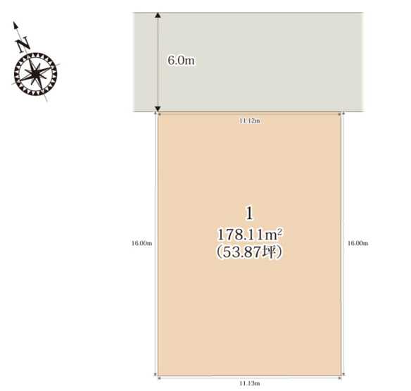 【土地図】 | 深谷市岡里第4期　クライン　売地　全1区画　1号地