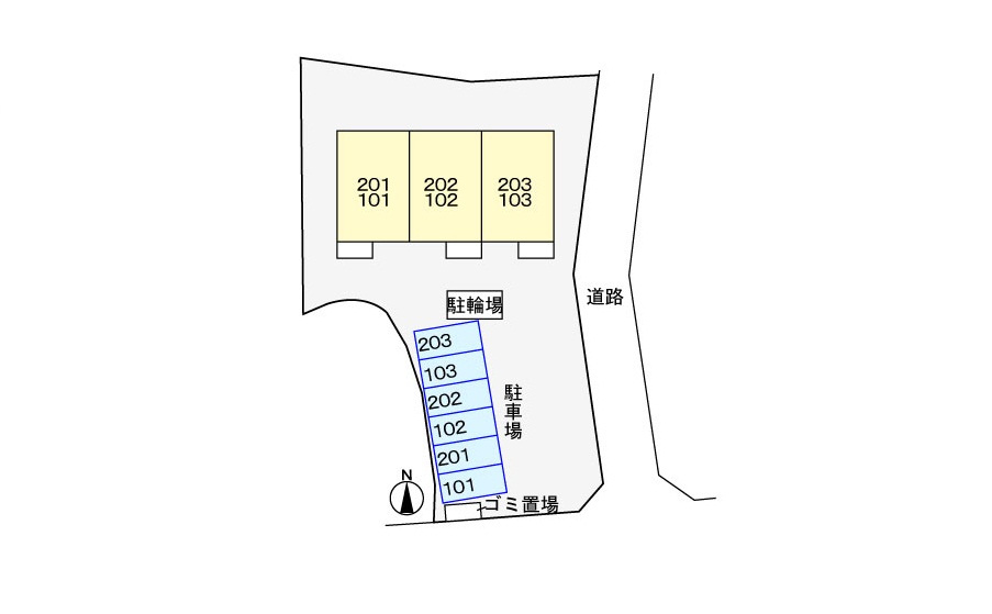 ハイムLongBellの区画図