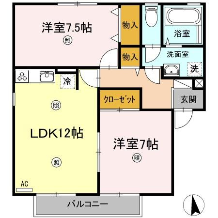 コートルミエール　A棟の間取り