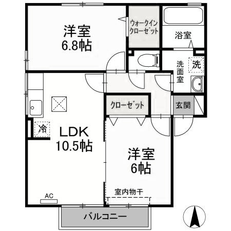 プラザシャルムA棟の間取り