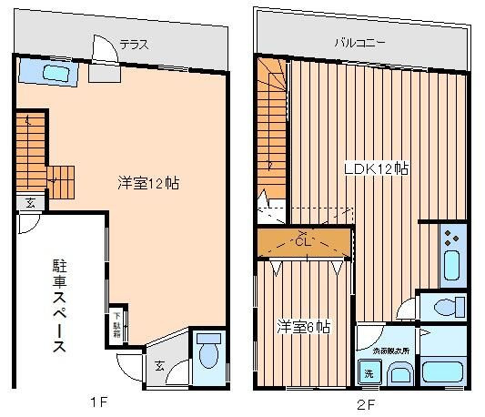 西戸部町貸家の間取り