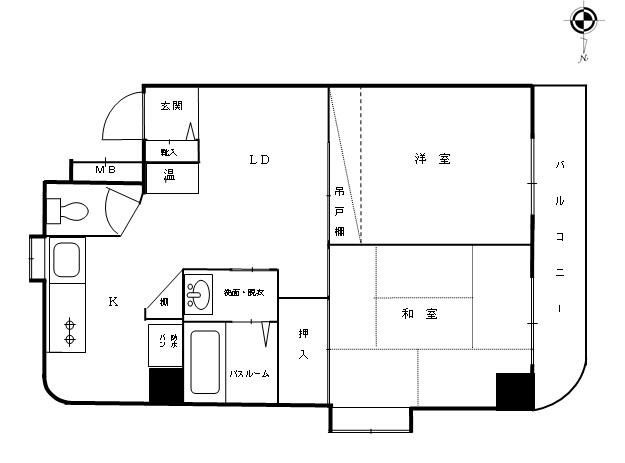 ホワイトキャッスル上大岡の間取り