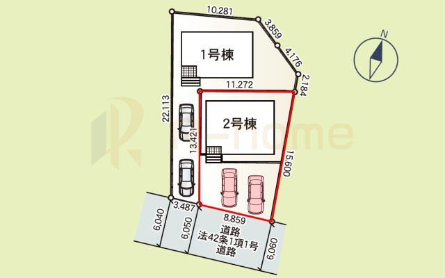 土浦市乙戸南第7　新築戸建て　2号棟の区画図|大きなお買い物だからこそ、メリット・デメリットを伝えさせて頂きます。
R-homeにお任せください♪