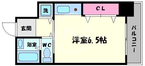 ODESSA南船場の間取り|ODESSA南船場（オデッサ南船場）　開放感ある間取り