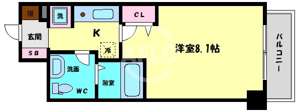 エスリード北浜の間取り|エスリード北浜　間取り