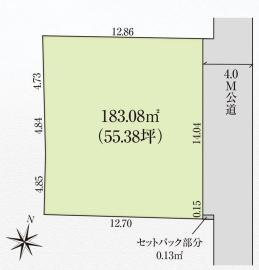 坂戸市中小坂　売地の区画図