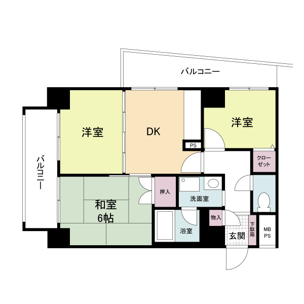第一玉造マンションの間取り|第一玉造マンション　間取り