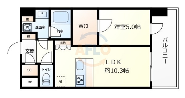 スプランディッド弁天町WEST　八幡屋小学校区の間取り|スプランディッド弁天町WEST　間取り