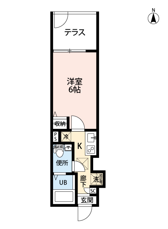 サザンフロント六町の間取り