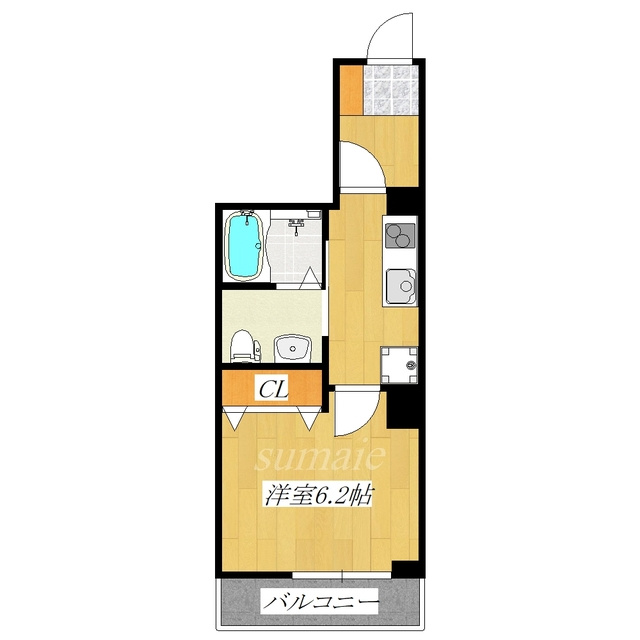 ラルーチェの間取り|フローリングのお部屋です♪