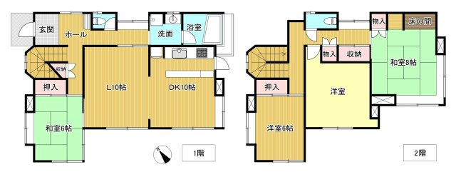 内外装リフォーム済み　伊豆高原の海を望む4LDKの間取り
