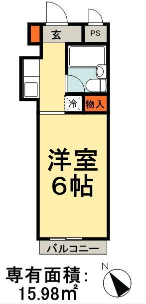 千葉市中央区新宿１丁目の賃貸マンションの間取り