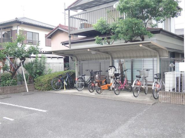 川崎市多摩区中野島１丁目の賃貸マンションのその他共用部分|屋根付きの駐輪場