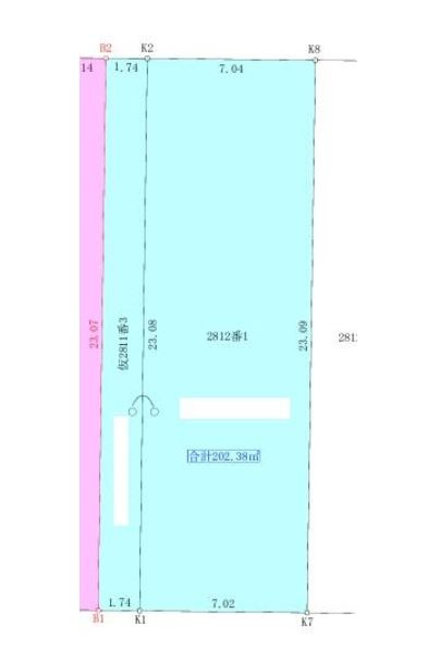 福井市二の宮2丁目　土地の土地図