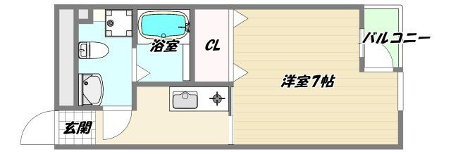 大阪市都島区都島本通２丁目の賃貸マンションの間取り