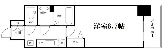 プレサンス立売堀ベルヴィルの間取り
