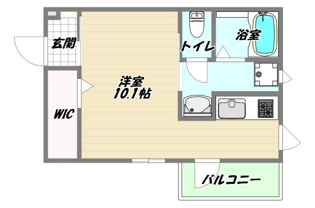 大阪市都島区都島本通２丁目の賃貸マンションの間取り