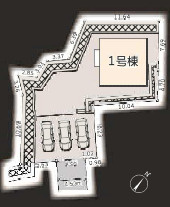 伊勢原市東大竹　新築戸建　全1棟1号棟の区画図