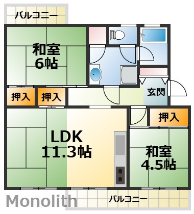 光明台15号棟の間取り