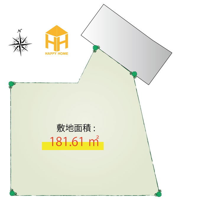 Hapikurutown京都府向日市上植野町山ノ下建築条件付き土地の土地図|※図面と現況に相違がある場合は、現況を優先します。