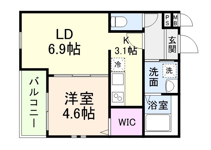 フジパレス今川Ⅰ番館の間取り