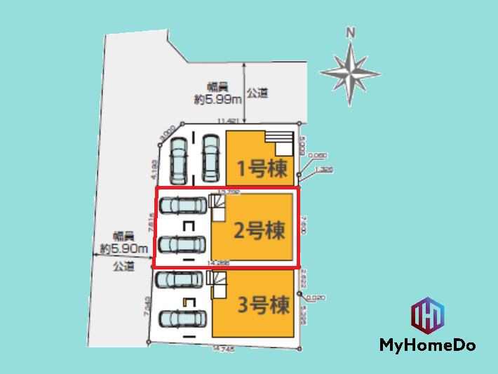 北区大杉町　3期　の区画図