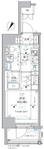 ベルグレード川崎AZの間取り