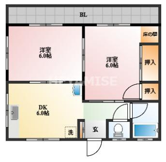 七福マンションの間取り