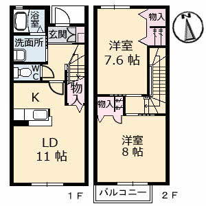 シャーメゾン　Ⅲ番館の間取り