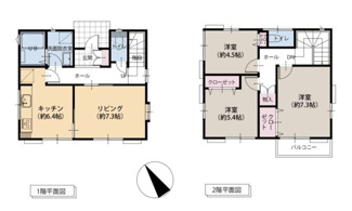 【間取り】 | 綾瀬市上土棚中6丁目 中古戸建て | 3LK　都市ガス　水廻り一新　2階トイレ新設　積水ハウス施工