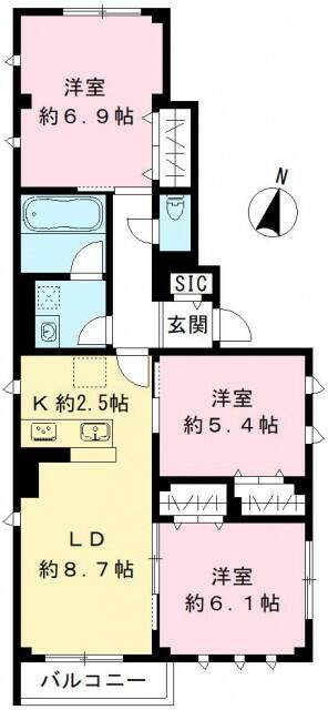 ココン　ヴェルデの間取り