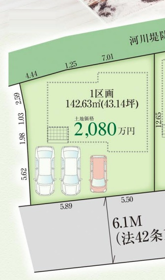 大津市下阪本　第6期　売土地の土地図|1号地