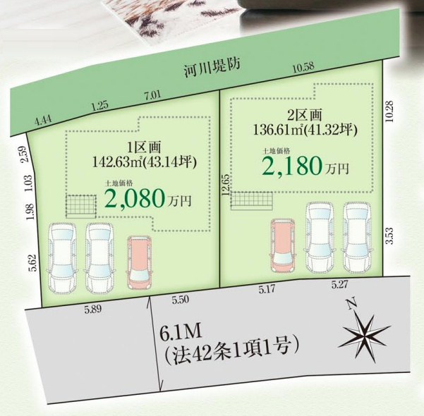 大津市下阪本　第6期　売土地の区画図|全2区画