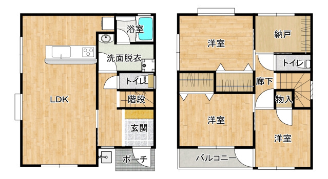 東野2丁目戸建ての間取り