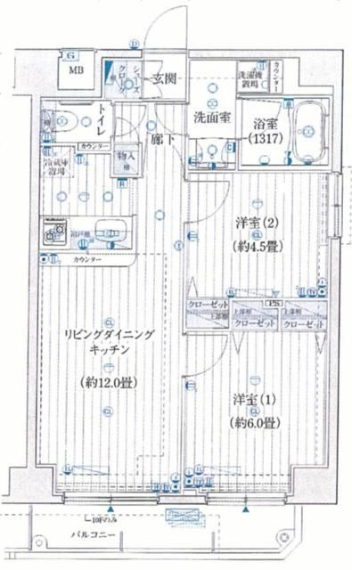 プレールドゥーク東京ＥＡＳＴⅡの間取り