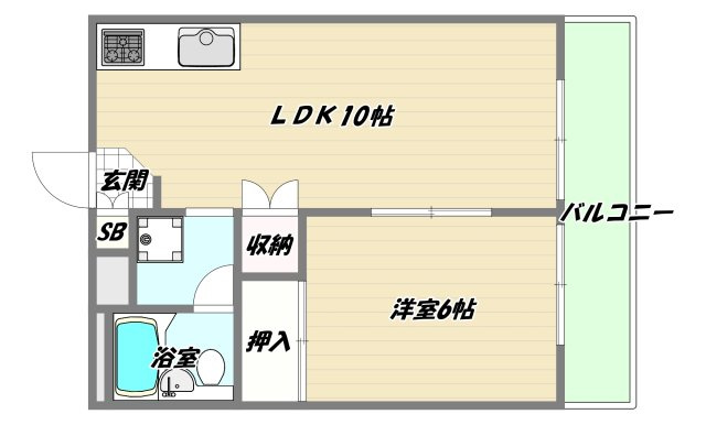 大阪市淀川区東三国４丁目の賃貸マンションの間取り