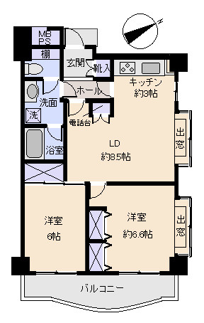 ホーユウパレス伊東の間取り