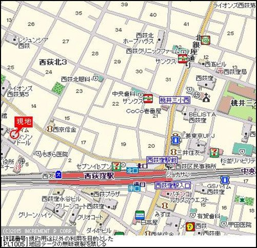 メゾンドール西荻窪の地図