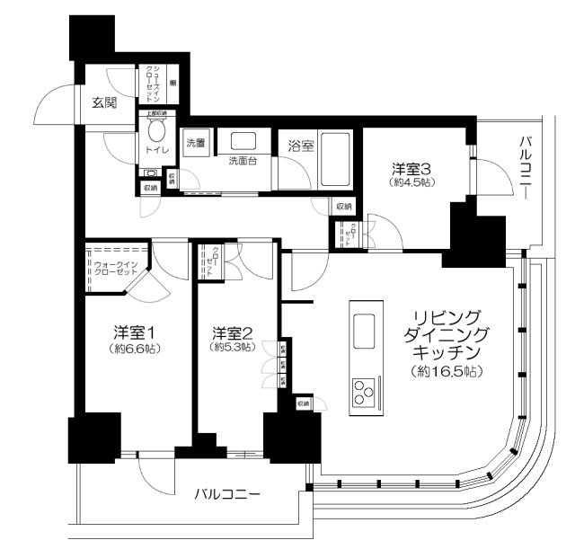パークシティ中野　ザ　タワー　ブリーズの間取り