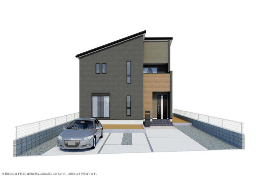 野田市吉春1期　新築戸建　1号棟の外観パース