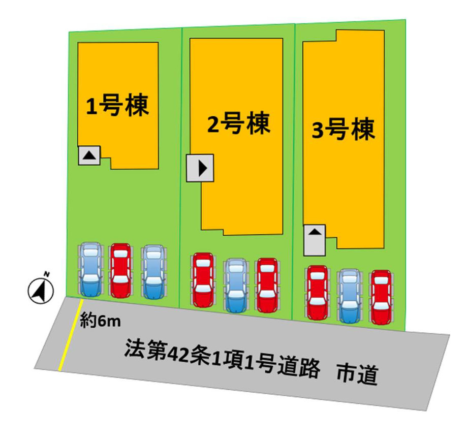 よかタウン／東区戸島３丁目２期／１号棟の区画図