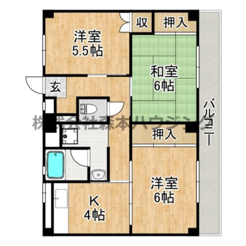 【間取り】 | 　ビレッジハウス春日Ⅰ　2号棟