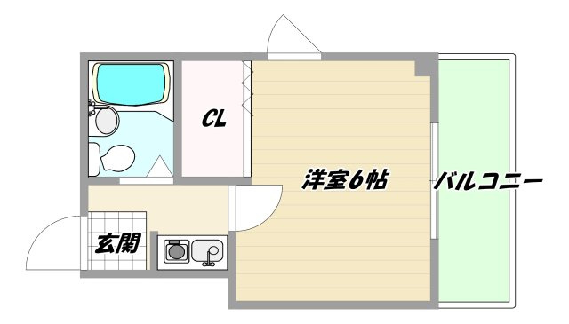 大阪市東淀川区東中島１丁目の賃貸マンションの間取り