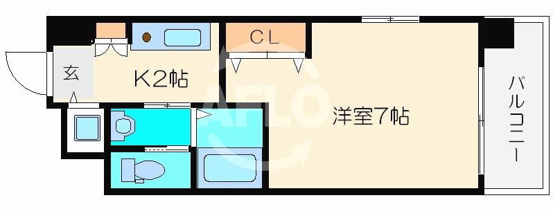ジュネーゼグラン心斎橋東の間取り|ジュネーゼグラン心斎橋東　間取り